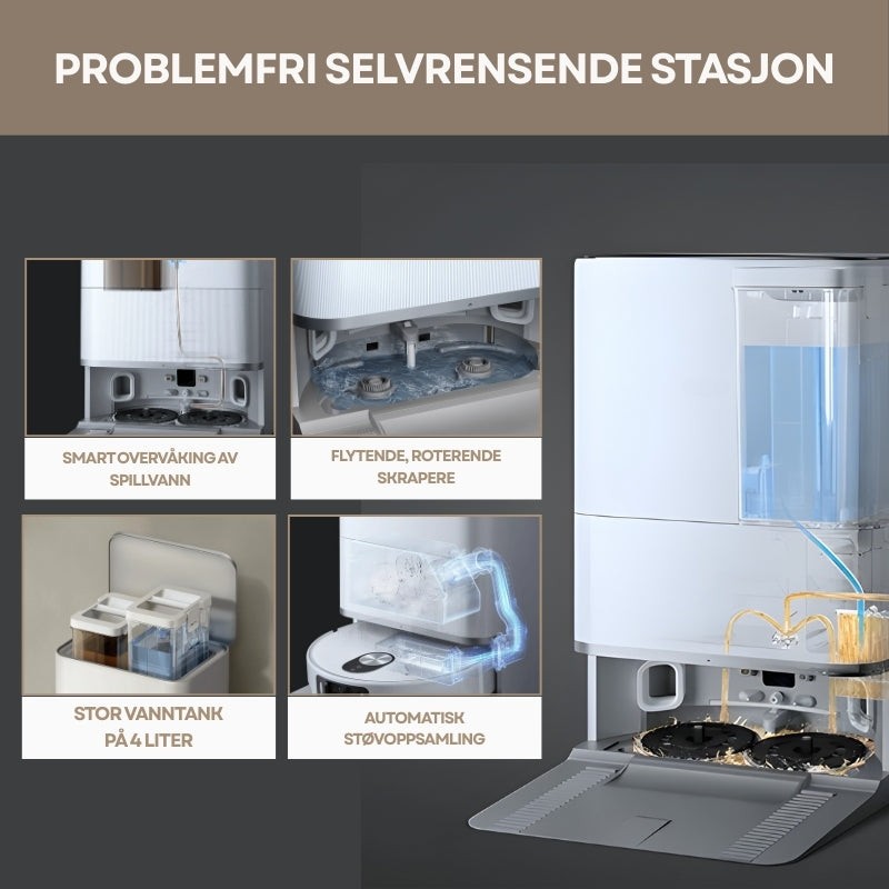 3 i 1 Støvsuger og Mopperobot
